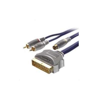 Kabel 2RCA-SVHS-EURO GOLD 2M